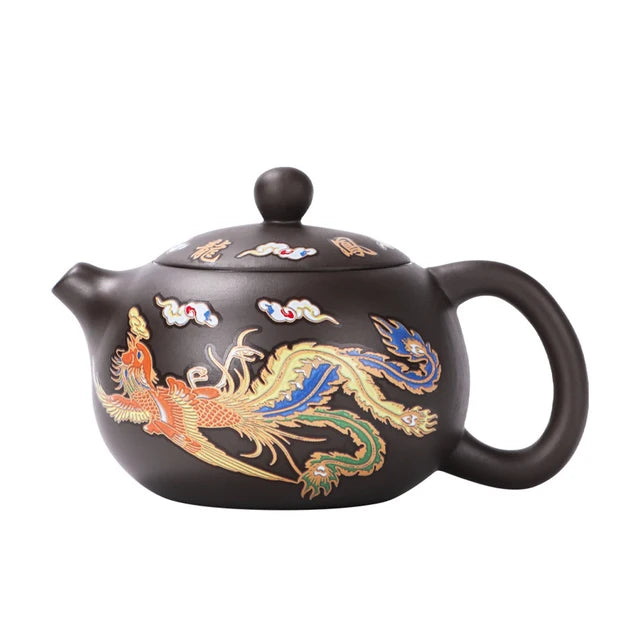 Dragon Phoenix Teapot Set