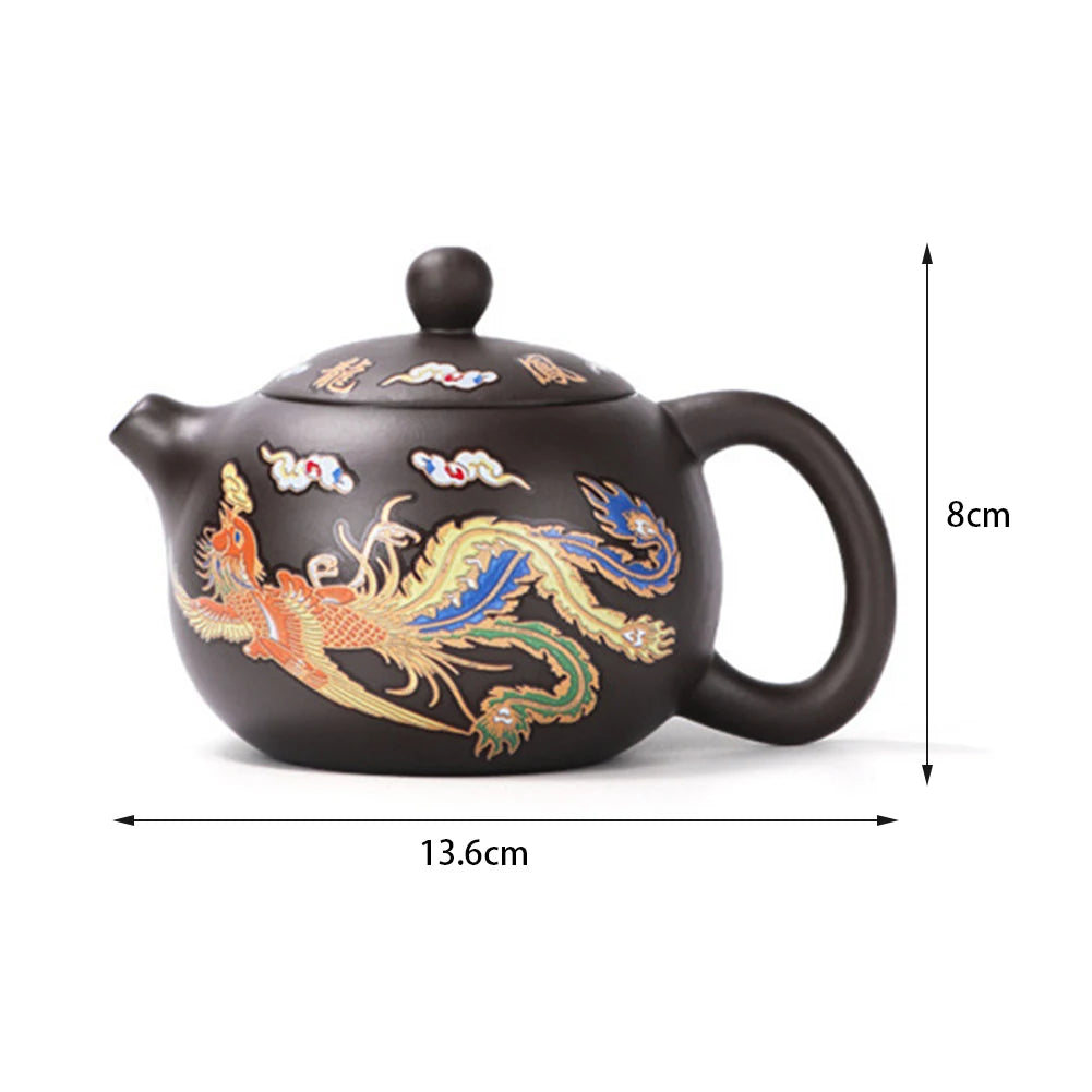 Dragon Phoenix Teapot Set